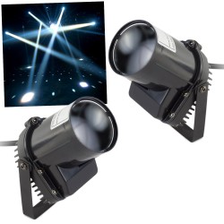 Pack 2 spots à LED Blanc de 5W pour Dj's ou Déco