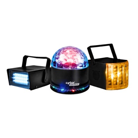 Pack 3 jeux de lumière Zirkus effet Derby + SunMagic ASTRO/UFO + Strobe - Lytor PACK RENO
