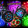 Jeu de lumière-Projecteur PAR LED 18x1W RVB-Projecteur PAR MINI + Dôme ASTRO LED RVB-DMX