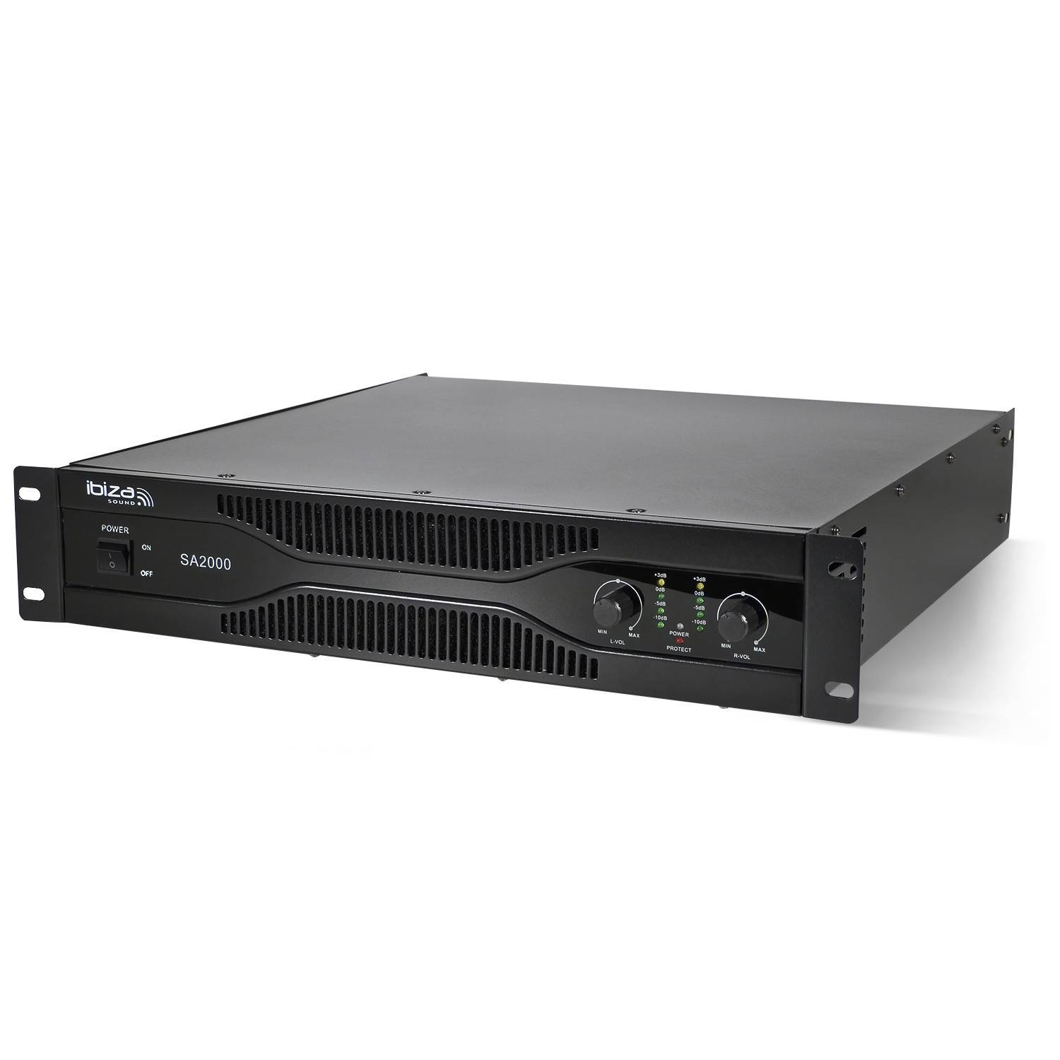 Amplificateur De Sonorisation Ibiza AMP300-MKII 2x240W - Rackable 19" Avec Entrées RCA/Jack Et Sorties Speakon