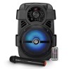 Enceinte autonome MyDj SONIC-08 à LED - 400W - USB/BT/FM/AUX - Télécommande + Micro VHF sans fil