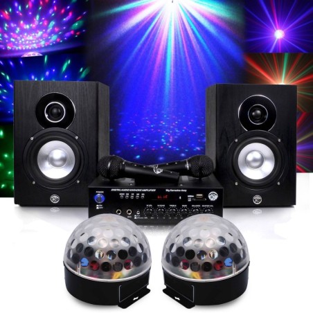 Pack karaoké complet 150W + Boules Astro LED RVB