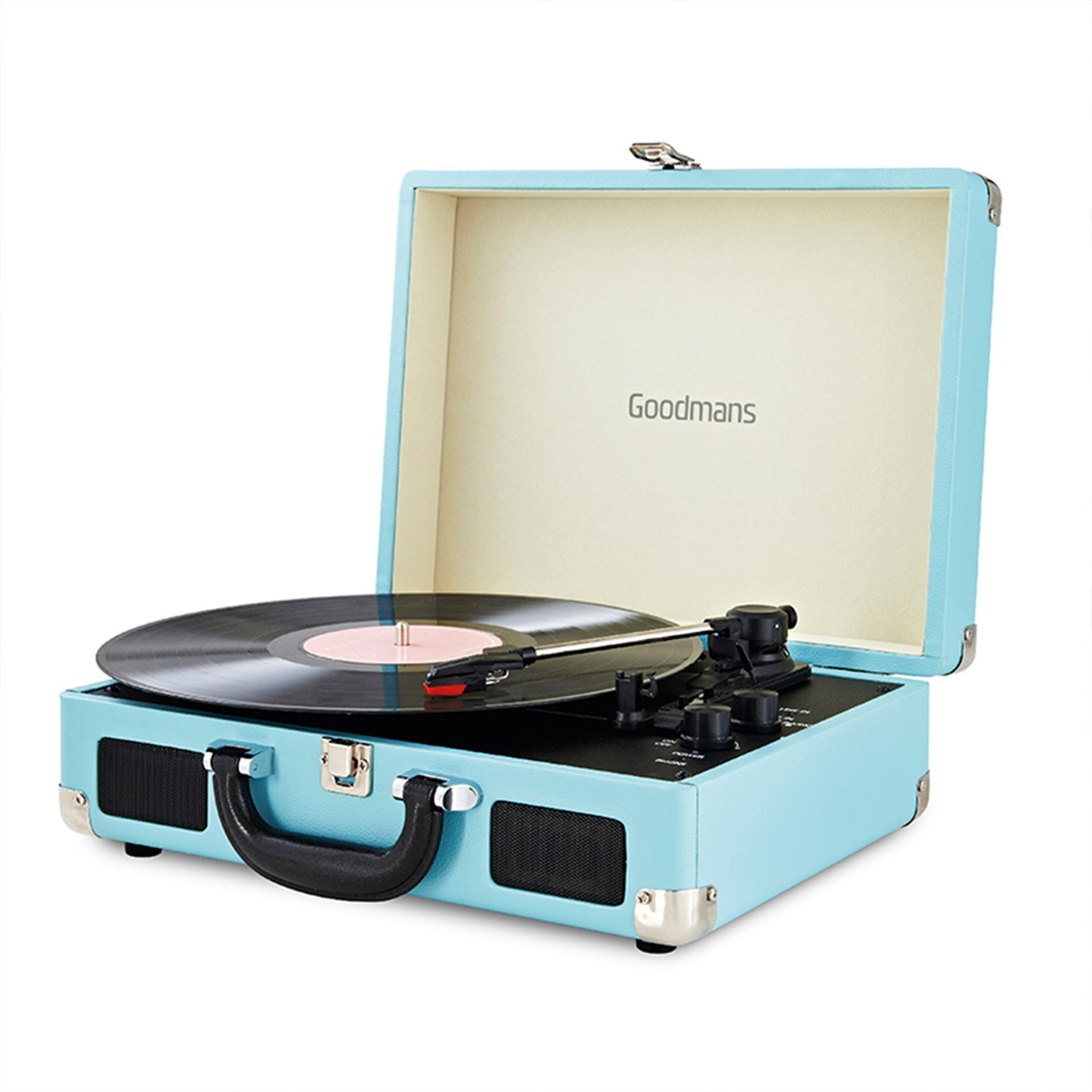 Platine Vinyle Rétro BRITZ - Lecteur CD, Cassette, Radio FM, Bluetooth, USB - 2x50W, Enceintes Intégrées