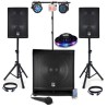 Confezione Sono BMS1812 2400W + piedi + effetti di luce Montana + Aydene UFO +
