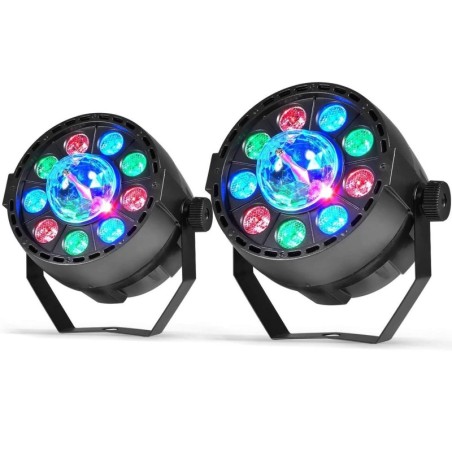 Set van 2 Light spellen 2in1 - MINI PAR + Dome ASTRO LED RGB DMX - AYDENE