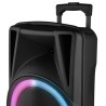 Enceinte Active - FestiSound FESTI12 - 12" 31CM - 600W - sur Batterie - Effet RING LED - USB SD Bluetooth TWS - 2 Micros