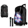 Enceinte sono mobile amplifiée 700W 12" LED/USB/BT/SD/FM + 2 micros sans-fil PARTY12 SA50593A-N1