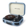 Platine vinyle stéréo bleue clair 33/45/78 tours avec enceintes intégrées - USB/SD/AUX - Prise casque