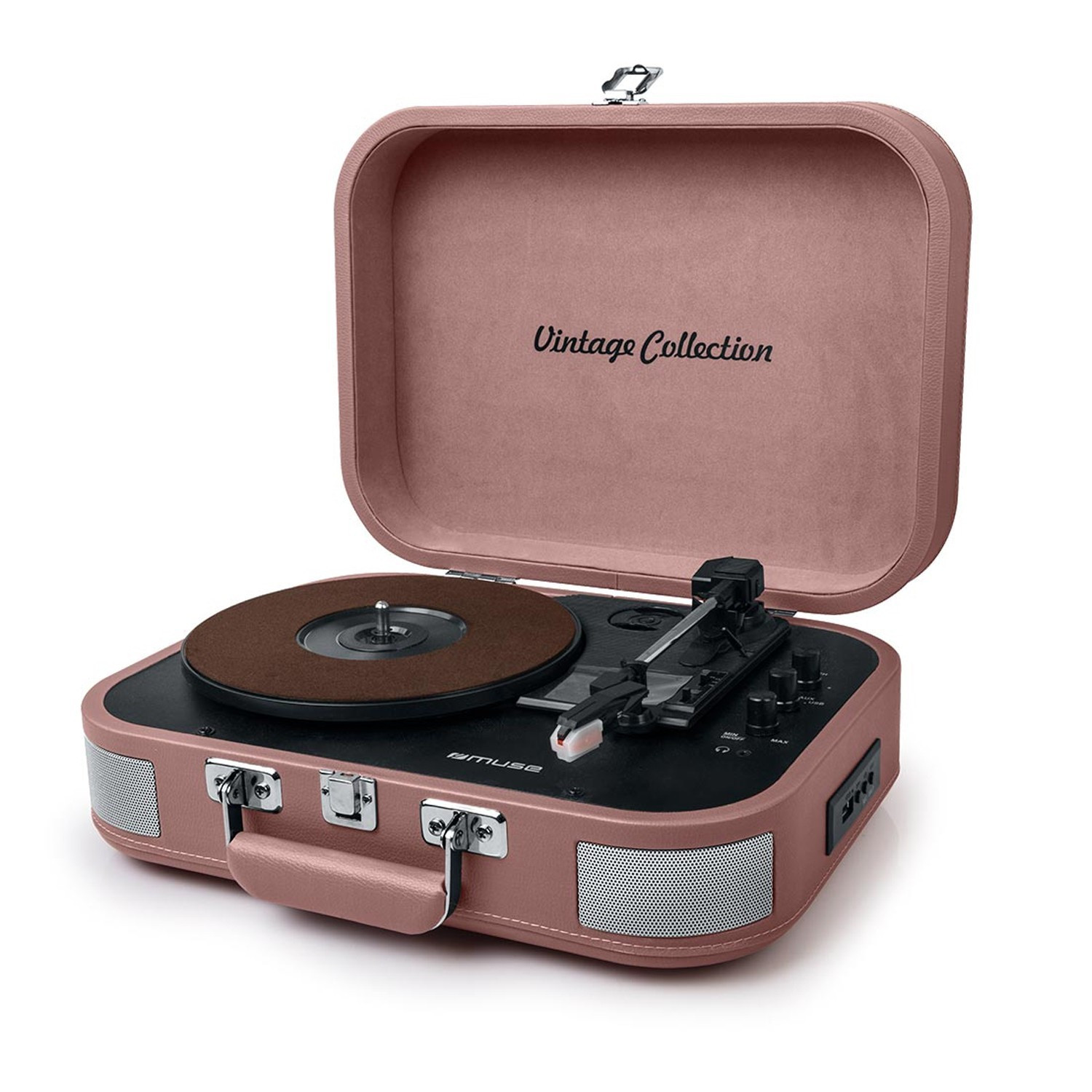 Platine Vinyle 3 Vitesses Bluetooth Valise Portable Tourne-Disque Vintage Avec Haut-Parleurs - Son Rétro Et Moderne