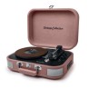 Platine vinyle stéréo saumon 33/45/78 tours avec enceintes intégrées - USB/SD/AUX - Prise casque