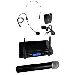 Pack MYDEEJAY VHF 02 V2  micro VHF à main sans fil + serre tête + carate