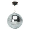 Boule à Facettes Argentée 50cm FXLab avec deux points de suspension + Moteur de boule à facettes LED à batterie FXLAB