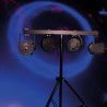 Ensemble d'éclairage et de support T-Bar DJ 4 voies FX Lab - Idéal DJ/Soirée/Animation - Contient 4 effets d'éclairage LED