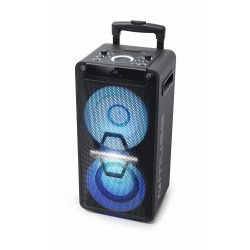 Enceinte - Muse M-1920DJ - avec Batterie, 300 W, CD, Bluetooth et Effets Lumineux (USB, AUX, Télécommande) Noir