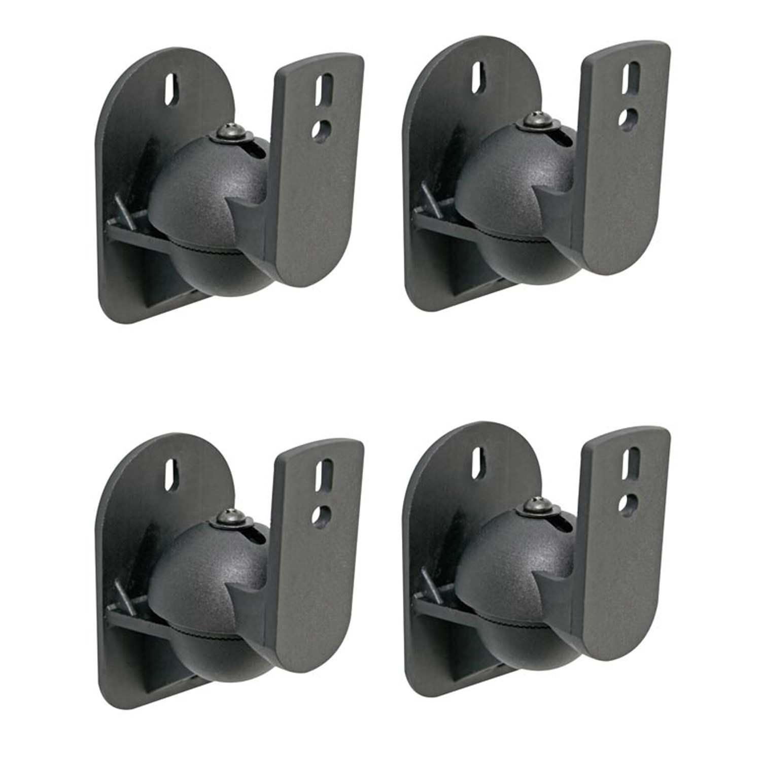 4 Supports Muraux Pivotants Pour Enceintes Jusqu’à 3,5 Kg – Réglage Sans Outil, Inclinaison 20°, Rotation 70°