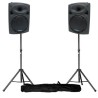 Powered speakers 8 "20cm 400W USB / SD / BT + voeten