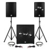 Pack sonorisation DJ 2400W - Subwoofer 46cm + 2 Enceintes 30cm + Pieds - BMS1812 PACK-BMS1812-N
