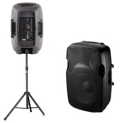 ENCEINTE SONO MOULEE ACTIVE 12"/30cm -XTK 12 A  500W + Pied