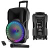 Speaker geluid draagbare batterij 12 "LED RGB - USB / Micro SD / BT / FM + VHF + Micro Phone