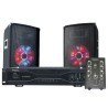 Sound Kit 2 Luidsprekers 10 "2X250W + USB mengtafel / BT + Amp en Micro