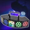 Jeu de lumière Ibiza light COMBI-FX4, effet 3-en-1 Wash/Strobe 4 x 12 LED RGBW Moone 144 LED RGB avec DMX