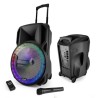 Enceinte sono portable batterie 800W - 15" à LED RGB - USB/ MICRO SD/BT/FM + Micro VHF + Tél