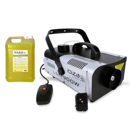 Machine à fumée FLASH 1320W capacité 2.25L DMX avec 2 télécommandes (fil/sans-fil) + 5L