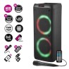 Enceinte Autonome sur Batterie - FestiSound SUNSET 208  -600W- USB/SD/Bluetooth - Micro filaire - 2x Boomer 20cm à LED RVB