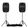 Un par de altavoces con alimentación Boomer 10 "880W + pies