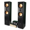 Paire d'enceintes Hifi/Home-Cinéma Evidence Acoustics EA800-PG - 2x500W PMPO, Amplificateur à tube, EA-50TUBE-BT stéréo Vintage