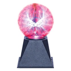Boule de plasma sensible au contact de 5 pouces avec effet papillon -  alimentation basse tension (fournie)