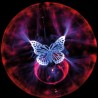 Boule de plasma sensible au contact de 5 pouces avec effet papillon -  alimentation basse tension (fournie)