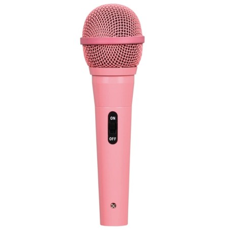 Microphone vocal dynamique Soundlab avec câble en rose - XLR vers Jack 6.35mm 4m
