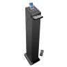 Tour de son noire avec lecteur CD, Bluetooth, FM et USB, 60W + télécommande