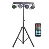 Pack 4 Jeux De Lumière + Portique IBIZA DJLIGHT65 - Hauteur Max 180Cm - Avec Télécomande