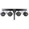 Pack 4 Jeux De Lumière + Portique IBIZA DJLIGHT65 - Hauteur Max 180Cm - Avec Télécomande