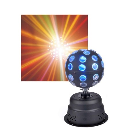 Kool Light Stered Effet lumière à LED RVB Type Boule tournante multi faisceaux 1 x 9 W