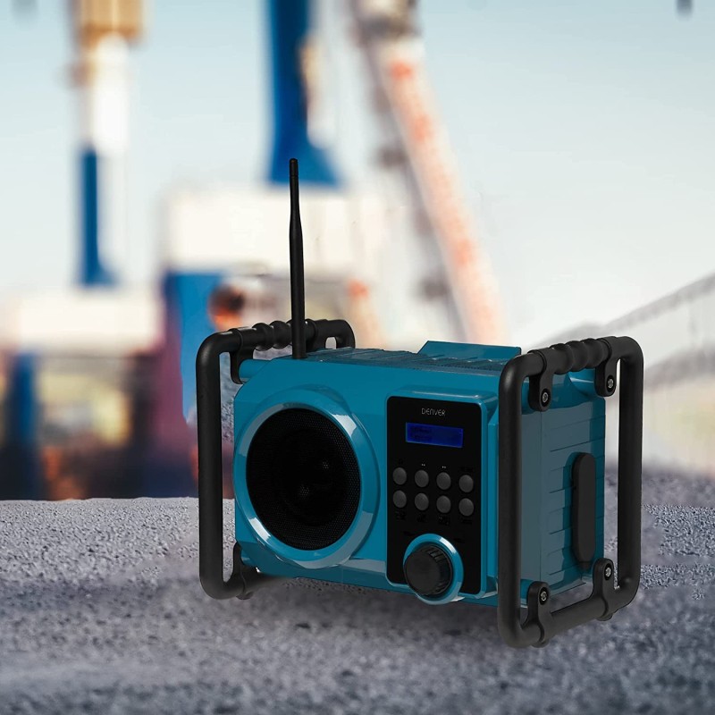 Denver Radio Numérique Portable DAB+ FM Avec Réveil - Finition Bois Blanc - DAB-46