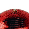 Boule à Facette Rouge 30 Cm FxLab - avec Facettes en verre miroir poli coloré (10mm x 10mm)