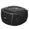 Lecteur CD Denver Electronics TCP-40, Casette Portable, Noir 2W RMS, Radio FM, Noir LCD 3,5 mm