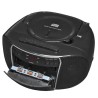 Lecteur CD Denver Electronics TCP-40, Casette Portable, Noir 2W RMS, Radio FM, Noir LCD 3,5 mm