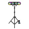 Jeux de lumières, LyteQuest Pack RAINBOW, Portique, 2 PAR 14 LEDS de 1W, 2 LED Ball 3 RVB 3W, Mode Audio et Auto, Télécommande