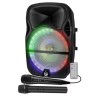 Enceinte sono mobile My Deejay MDJ15 Ring à LEDs RVB 700W 15" USB, Bluetooth, TWS, Micros VHF et filaire, Télécommande