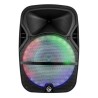 Enceinte sono mobile My Deejay MDJ15 Ring à LEDs RVB 700W 15" USB, Bluetooth, TWS, Micros VHF et filaire, Télécommande