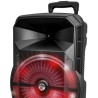 Enceinte sono mobile My Deejay MDJ 12 RVB PACK à LEDs, 600W 12" USB, Bluetooth, Application Micros VHF et filaire, Support Pied