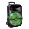 Enceinte sono mobile My Deejay MDJ 12 RVB à LEDs, 600W 12" USB, Bluetooth, Application Micros VHF et filaire, télécommande