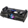 Enceinte Hifi PARTY-FALCON avec Bluetooth USB SD Tuner FM avec animation lumineuse à LED, 2 entrées micro