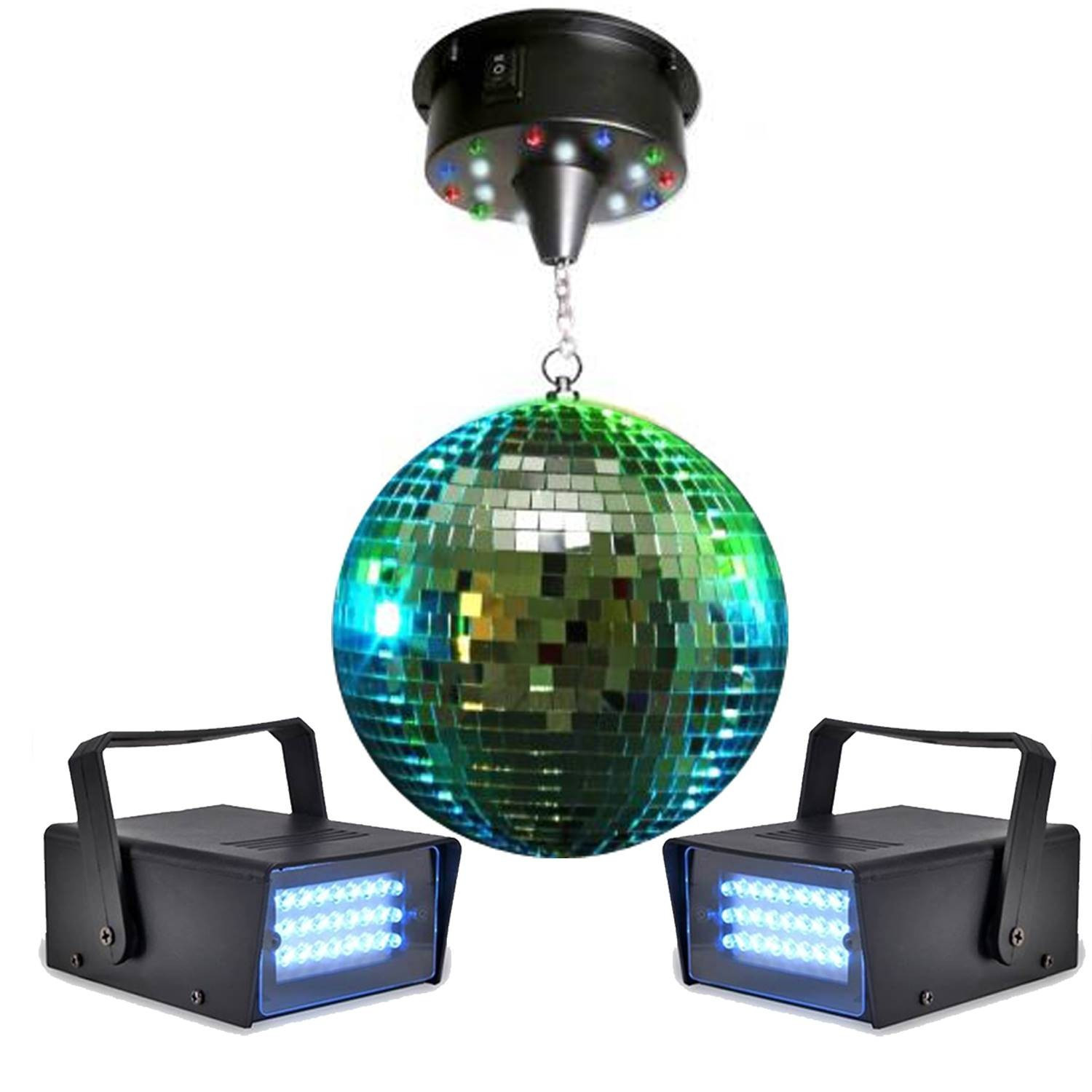 Moteur Boule à Facettes Avec Télécommande - 10 Tr/min LED Multicolores