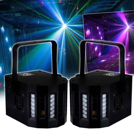 Projecteur Mobile LED 150W RGBW - Effets Lumière DJ, Rotation Infinie, Activation Sonore - Pour Fêtes, Mariages, Clubs