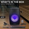 Enceinte active Gemini AS-2115BT-LT-PK, Boomer 15", à LED - 2000W, USB SD Bluetooth TWS FM, pied, microphone et télécommande